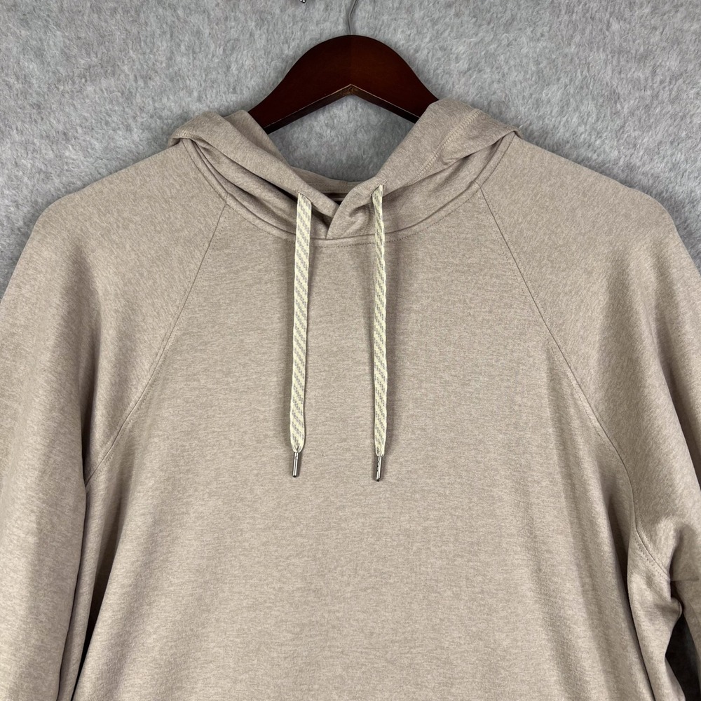 Vuori Heathered Khaki Tan Halo Oversized Hoodie Pullover Size Small - Picture 2 of 12